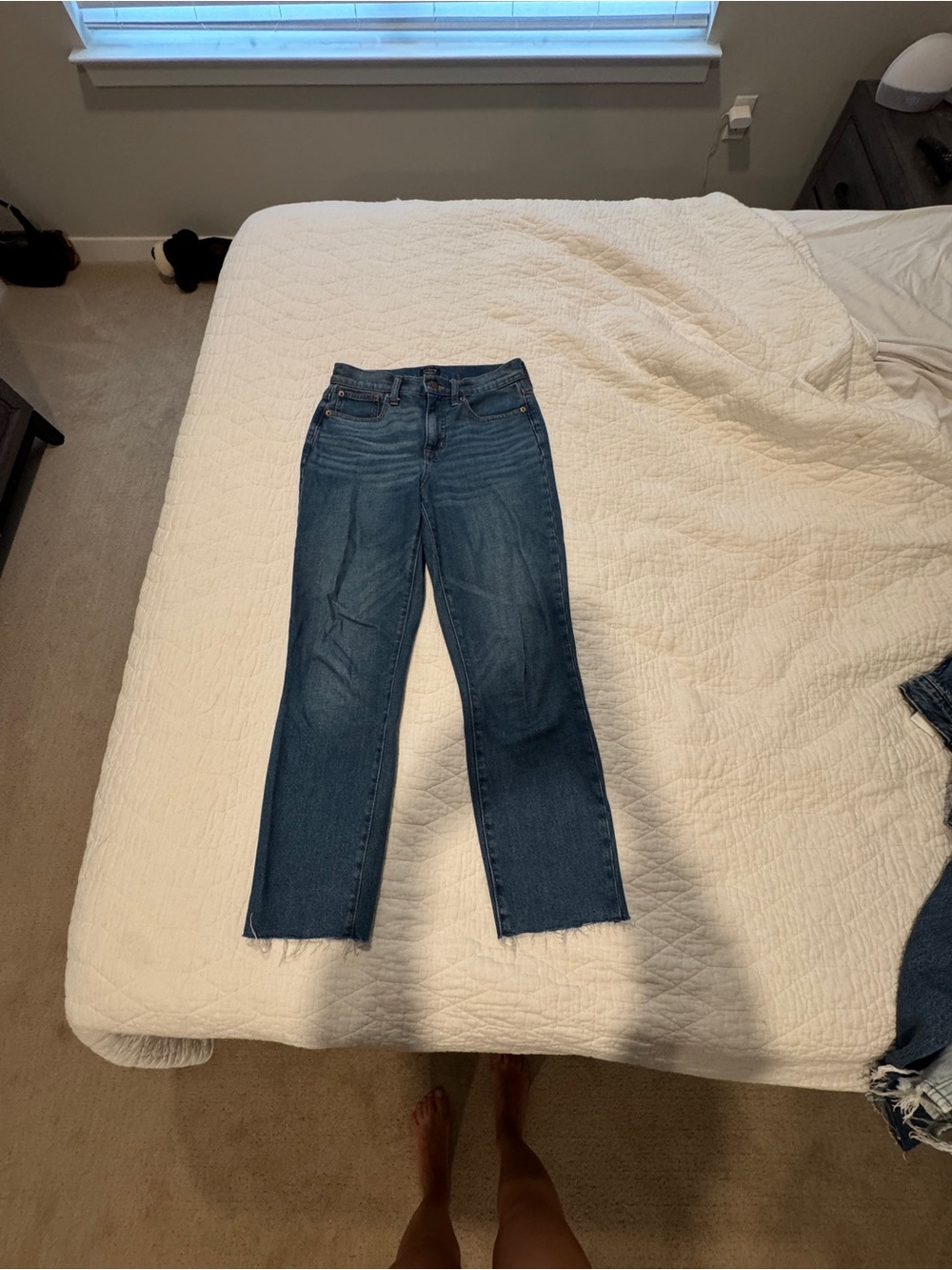 Women’s Blue Straight-Leg Jeans j crew 25